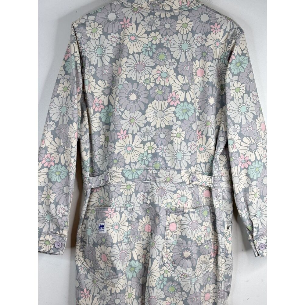 LEE x Free People Floral Union Alls Coveralls Jumpsuit L Workwear Boho Utility - Picture 8 of 14